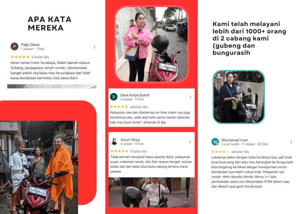 testimoni sewa motor surabaya roda bundar